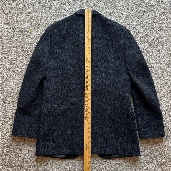 Brooks Brothers Charcoal 1818 Fitzgerald Harris Tweed Blazer Jacket 39 40 R - Picture 11 of 13